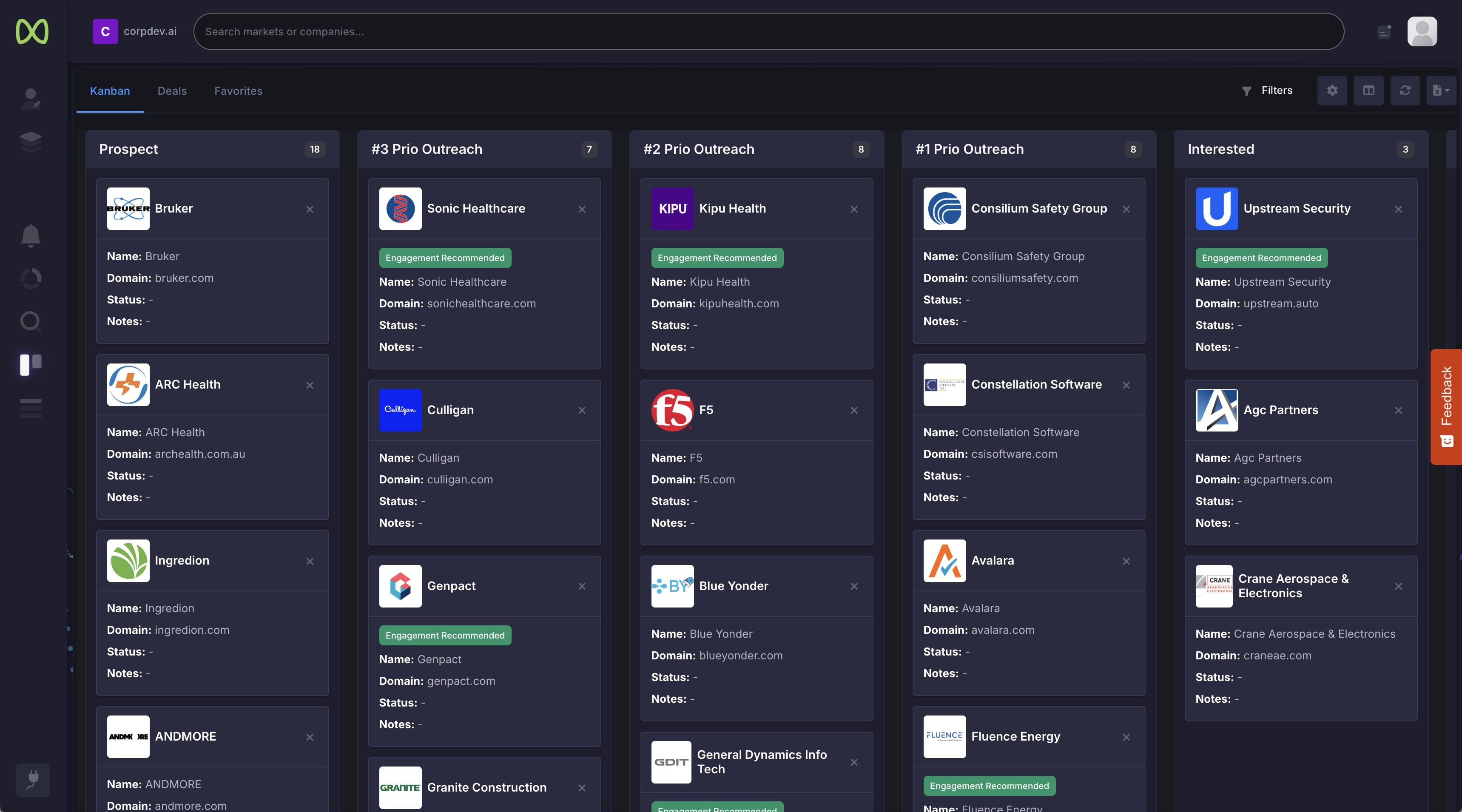 Pipeline Management Interface
