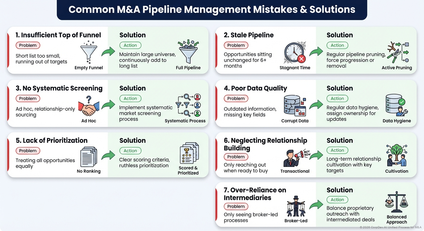 Common Pipeline Management Mistakes - Visual Overview