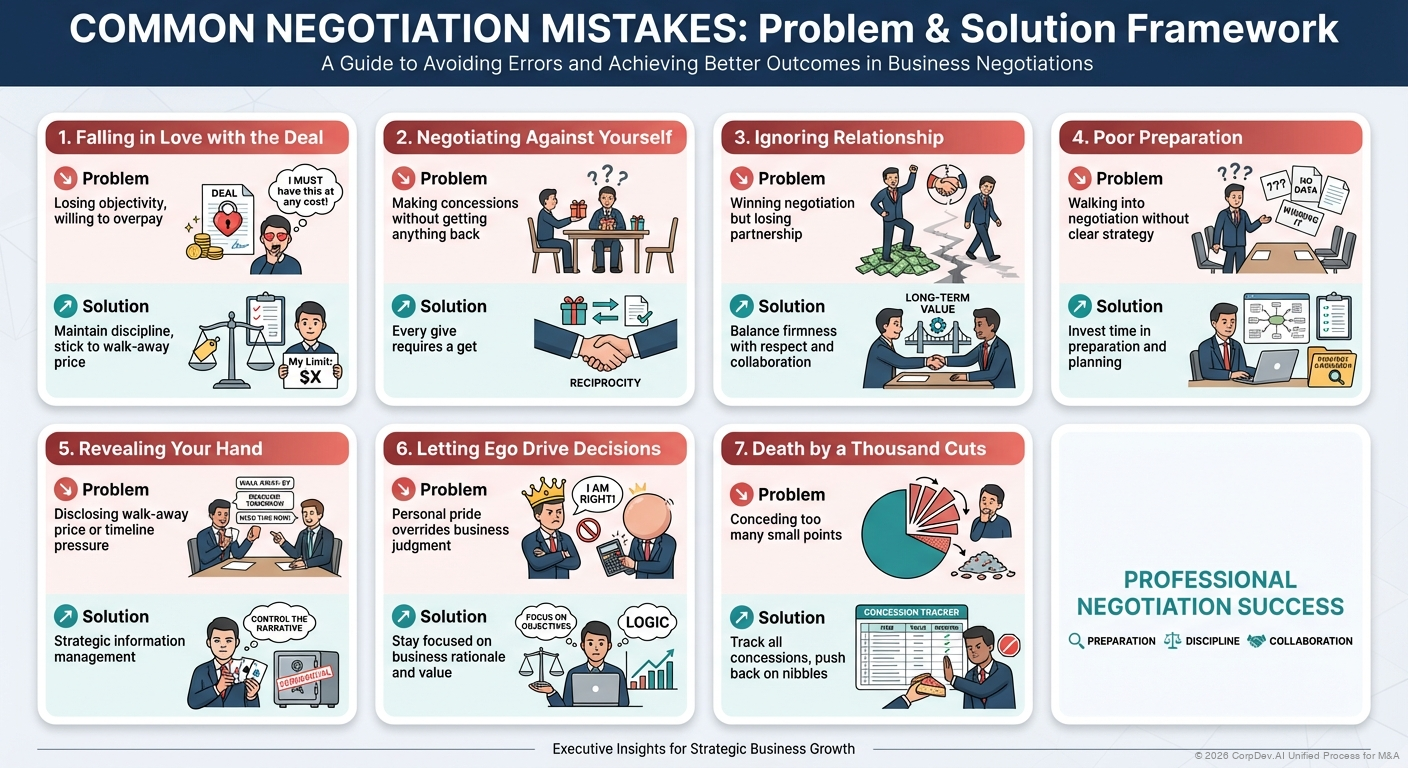Common Negotiation Mistakes - Visual Overview